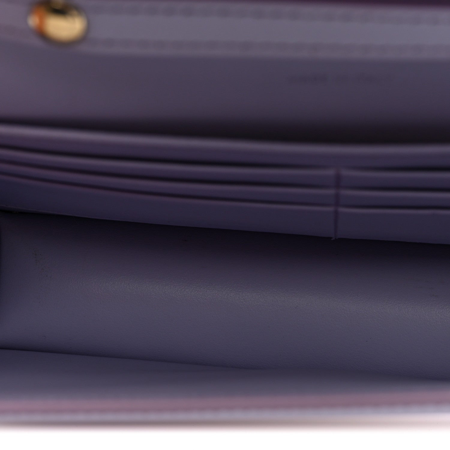 Celine Shiny Calfskin Triomphe Margo Wallet on Chain Light Lavender 4 of 8