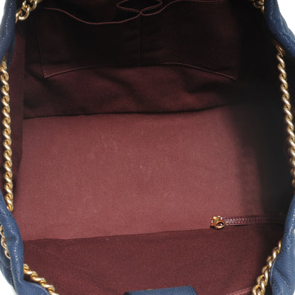 Chanel Iridescent Grained Calfskin Large Tote Blue 5 of 7