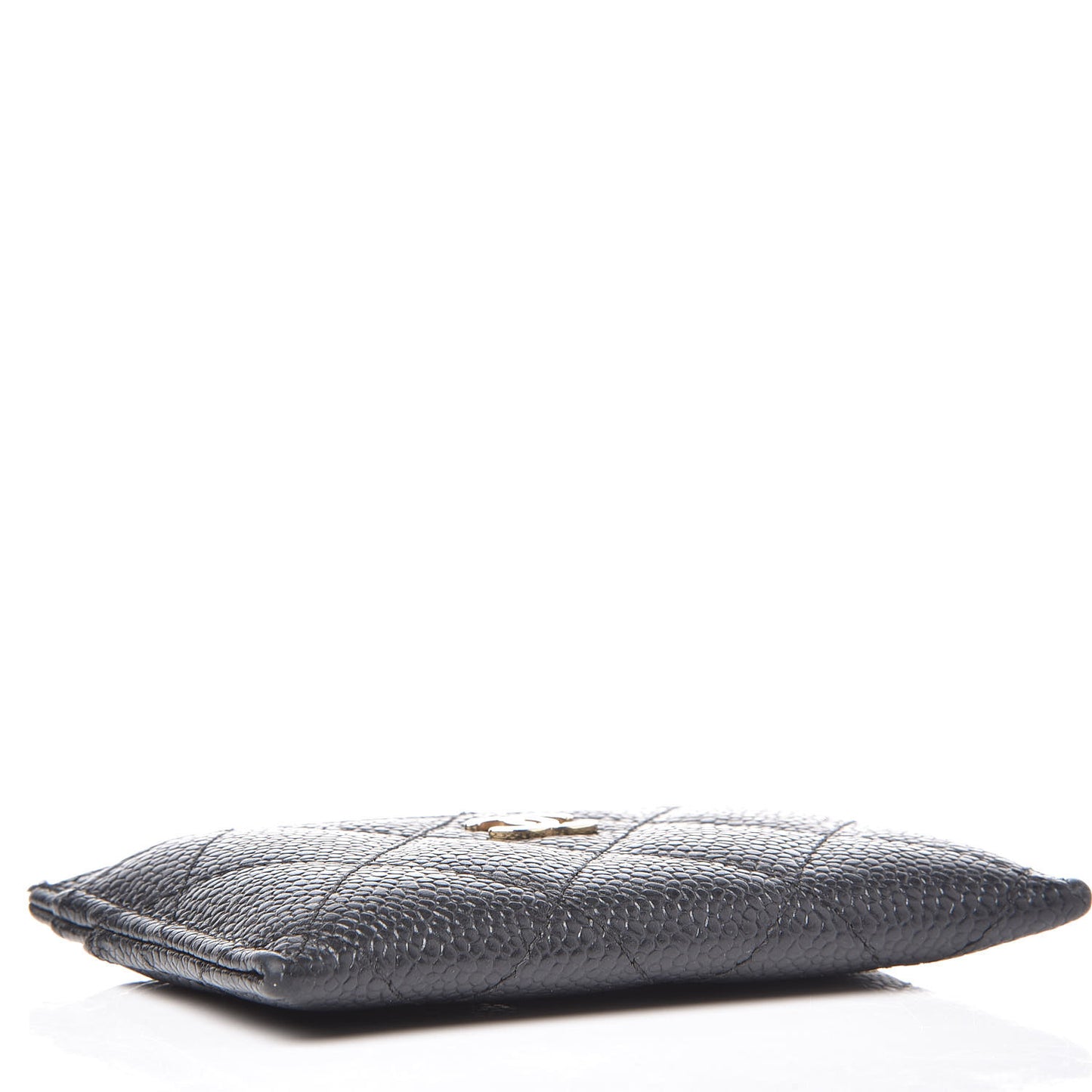 Caviar Quilted Card Holder Black