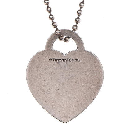 Tiffany Sterling Silver Long Return to Tiffany Heart Pendant Necklace 4 of 6