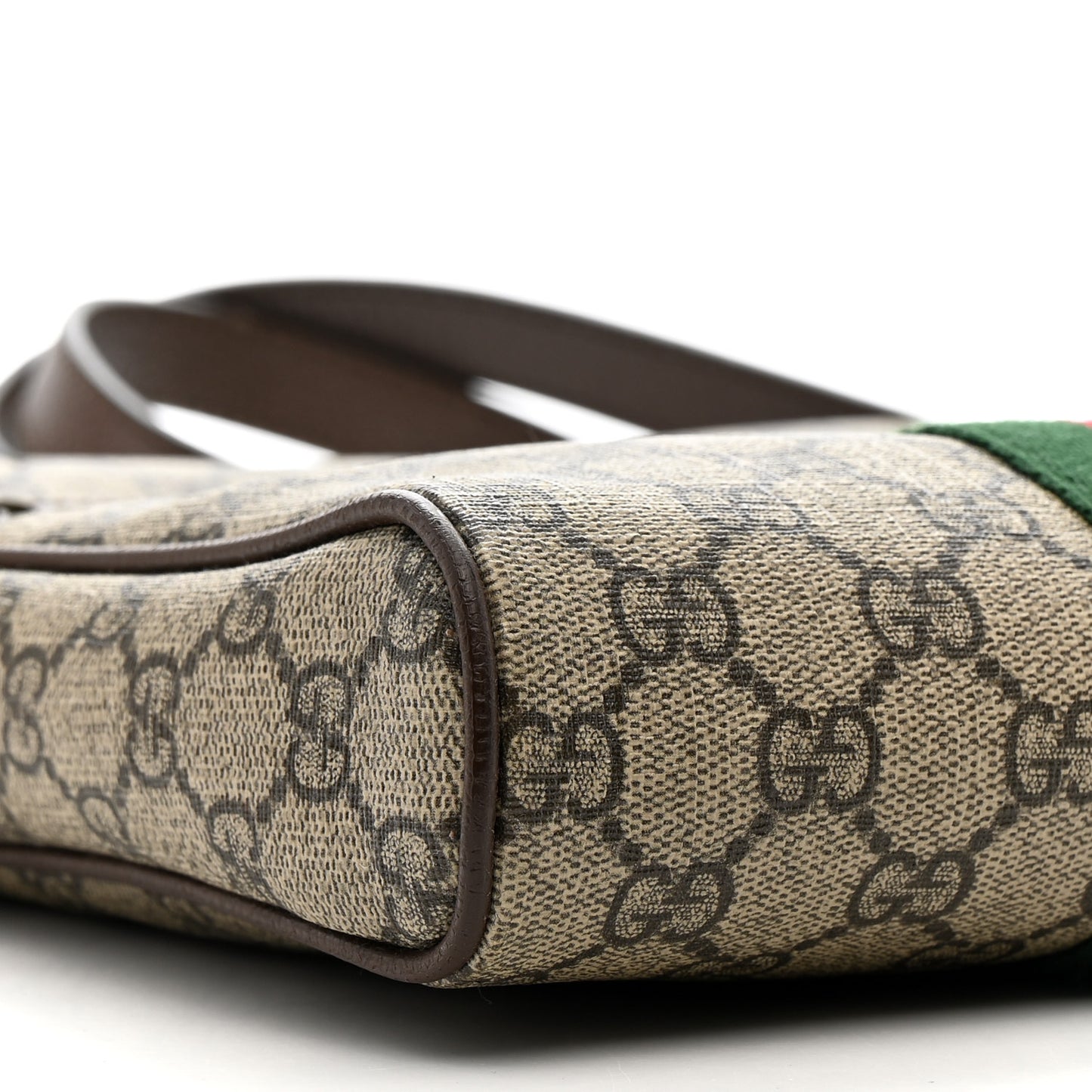 GG Supreme Monogram Web Small Ophidia Messenger Bag Brown