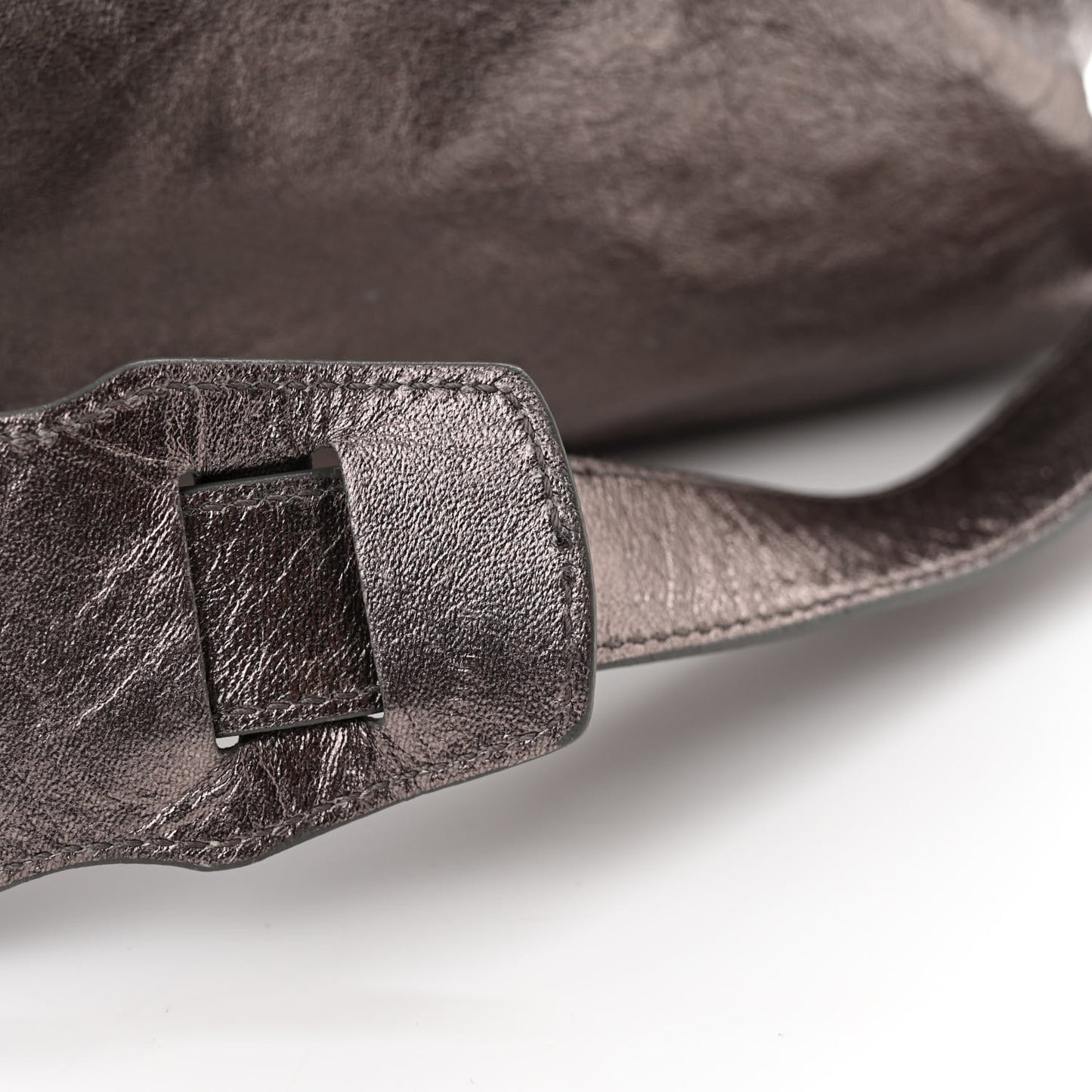 Agneau Classic Hardware Box Bag Metallic