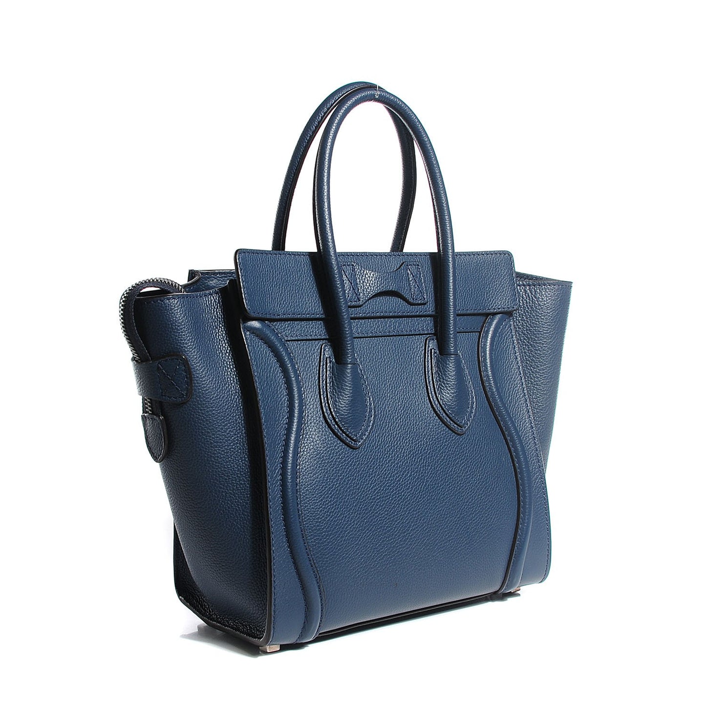 Drummed Calfskin Micro Luggage Orage