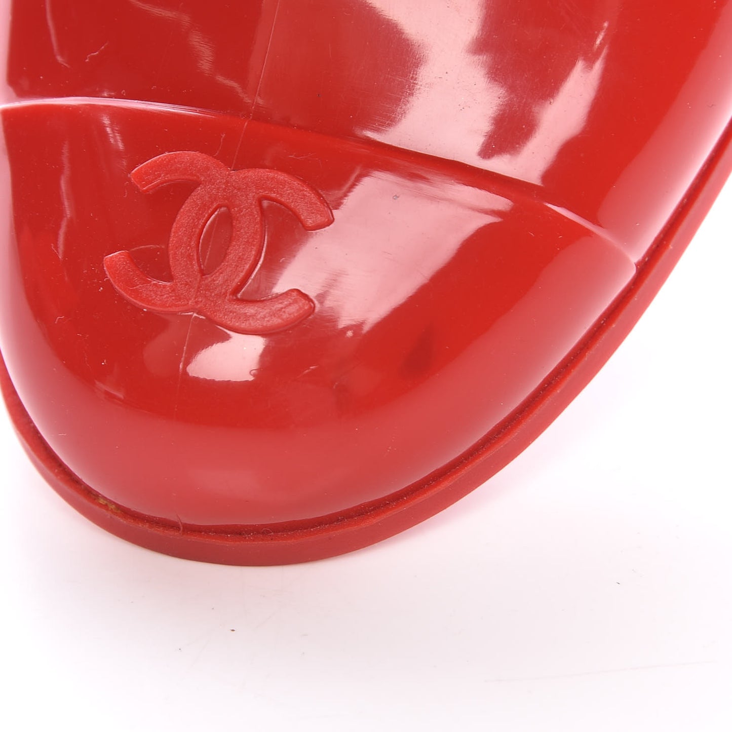 Rubber Camellia Rain Boots 36 Red