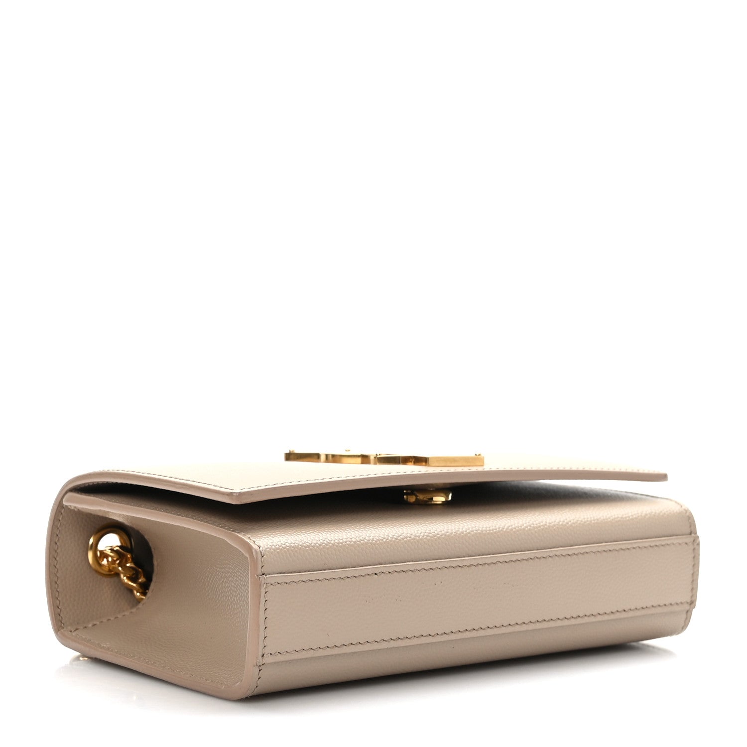Saint Laurent Grain De Poudre Small Monogram Kate Satchel Dark Beige 4 of 8
