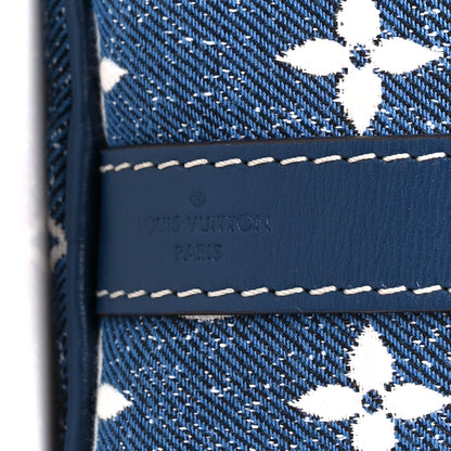 Louis Vuitton Monogram Jacquard Denim Speedy Bandouliere 25 Bleu 9 of 12