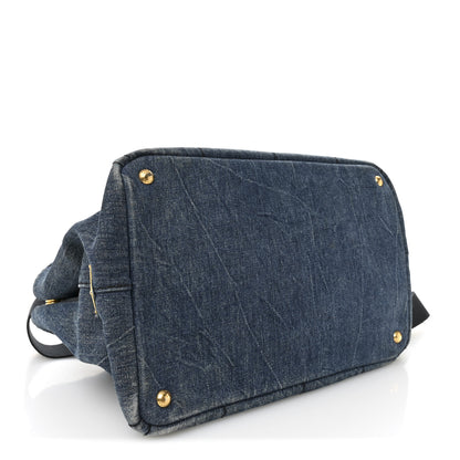 Prada Denim Logo Tote Avio 4 of 10