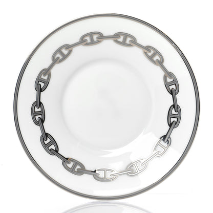Hermes Porcelain Platinum Chaine d'Ancre Tea Cup and Saucer Set of 2 6 of 11