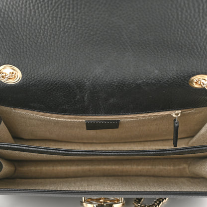 Gucci Dollar Calfskin Interlocking G Shoulder Bag Black 5 of 11