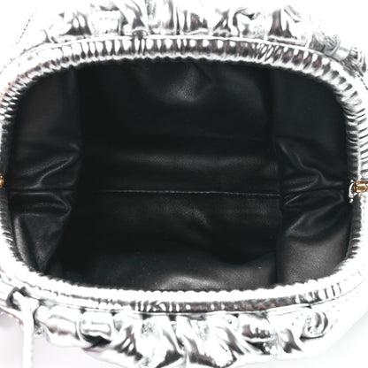 Bottega Veneta Metallic Bark Calfskin The Mini Pouch Silver 5 of 12