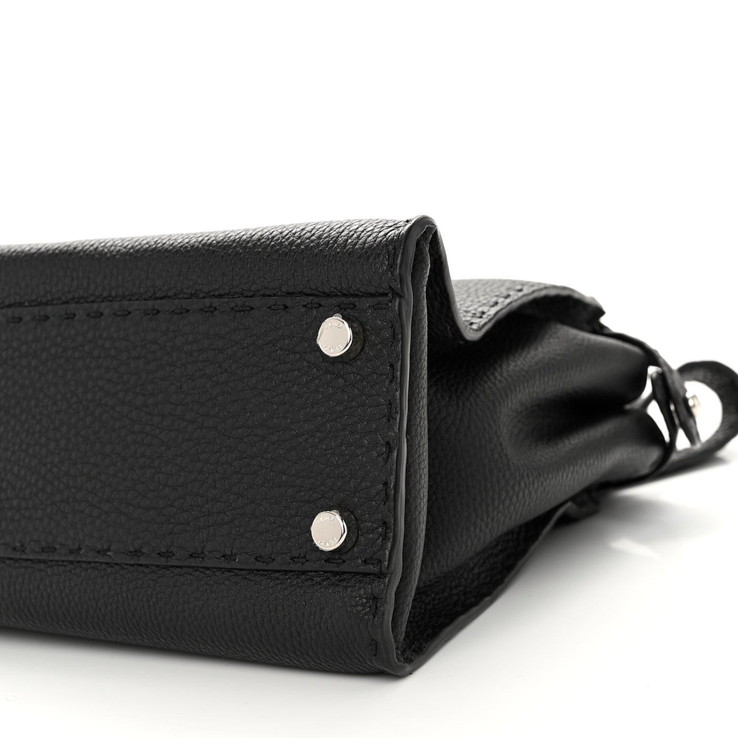 Cuoio Romano Selleria Bi-Color Medium Peekaboo Iconic Satchel Black Mou