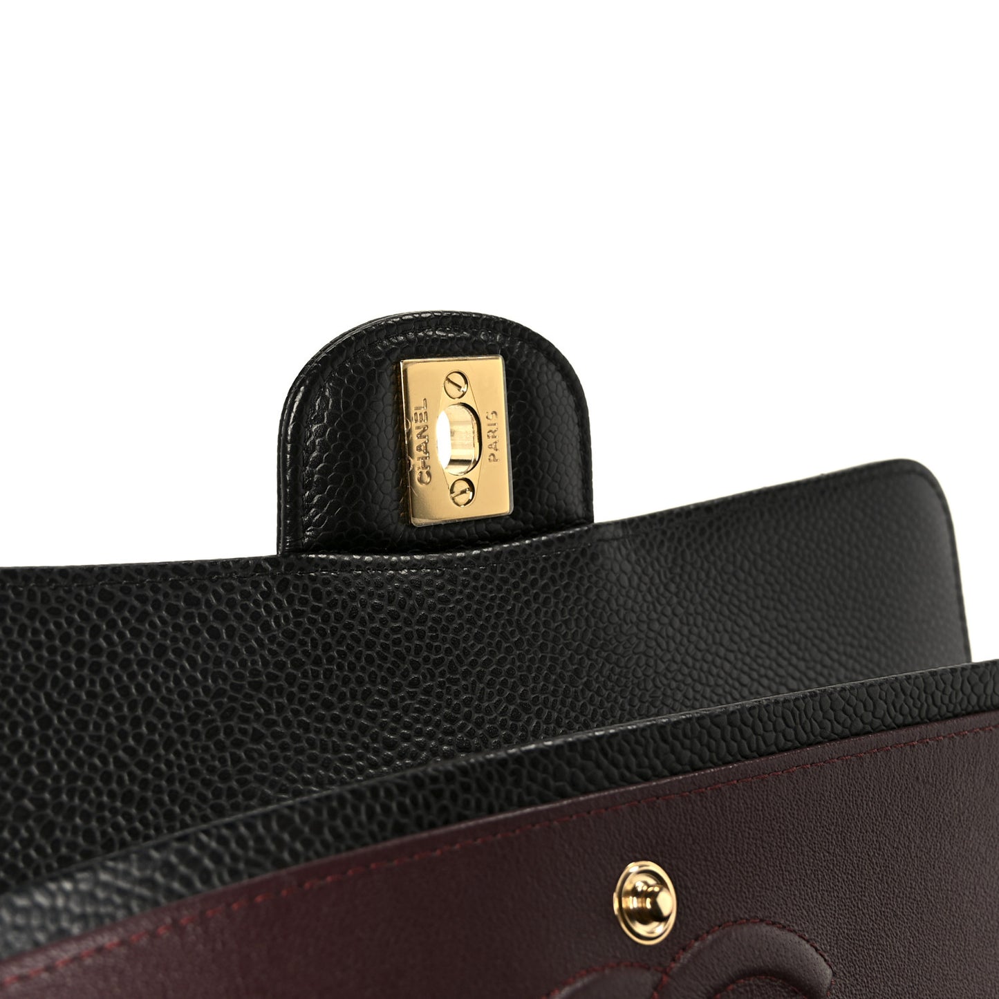 Caviar Quilted Small Double Flap Black