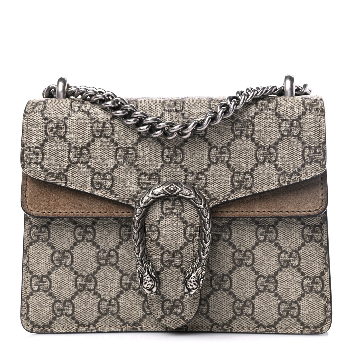 GG Supreme Monogram Mini Dionysus Shoulder Bag Taupe
