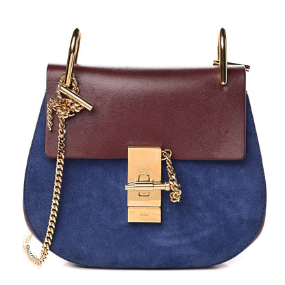 Chloe Lambskin Suede Mini Drew Shoulder Bag Dark Velvet 1 of 12