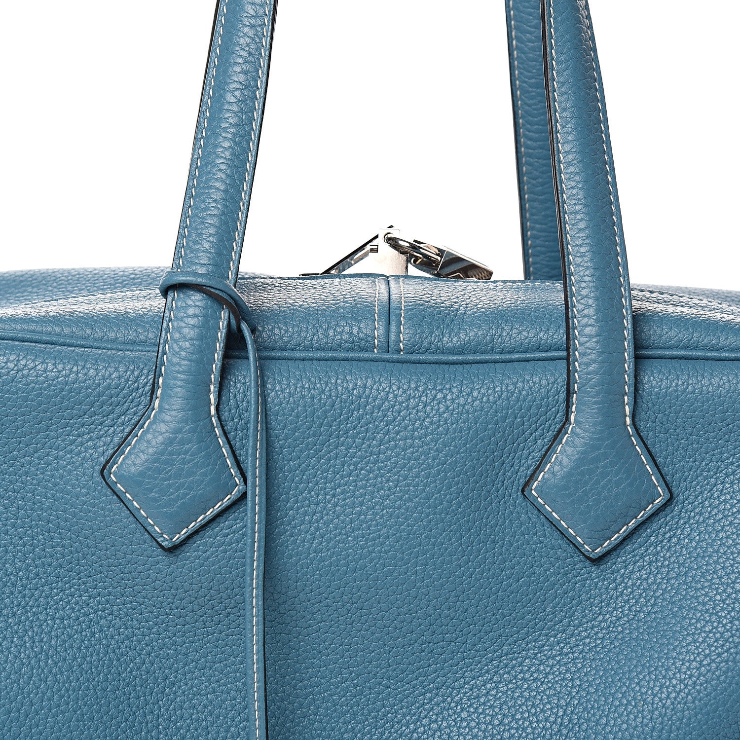 Hermes Taurillon Clemence Victoria II 35 Blue Jean 10 of 10