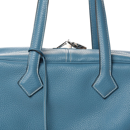 Hermes Taurillon Clemence Victoria II 35 Blue Jean 10 of 10