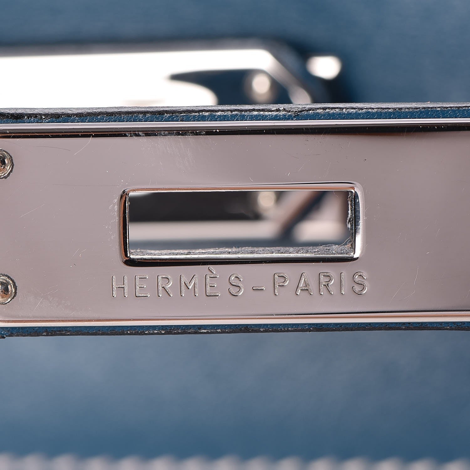 Hermes Tadelakt Kelly Sellier 32 Bleu Thalassa 17 of 33
