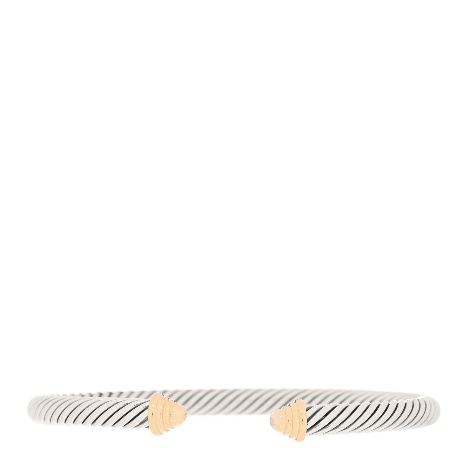 David Yurman Sterling Silver 14K Yellow Gold 5mm Cable Classics Bracelet 1 of 3