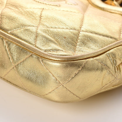 Chanel Metallic Lambskin Framed Waist Chain Belt Bag Gold 11 of 11