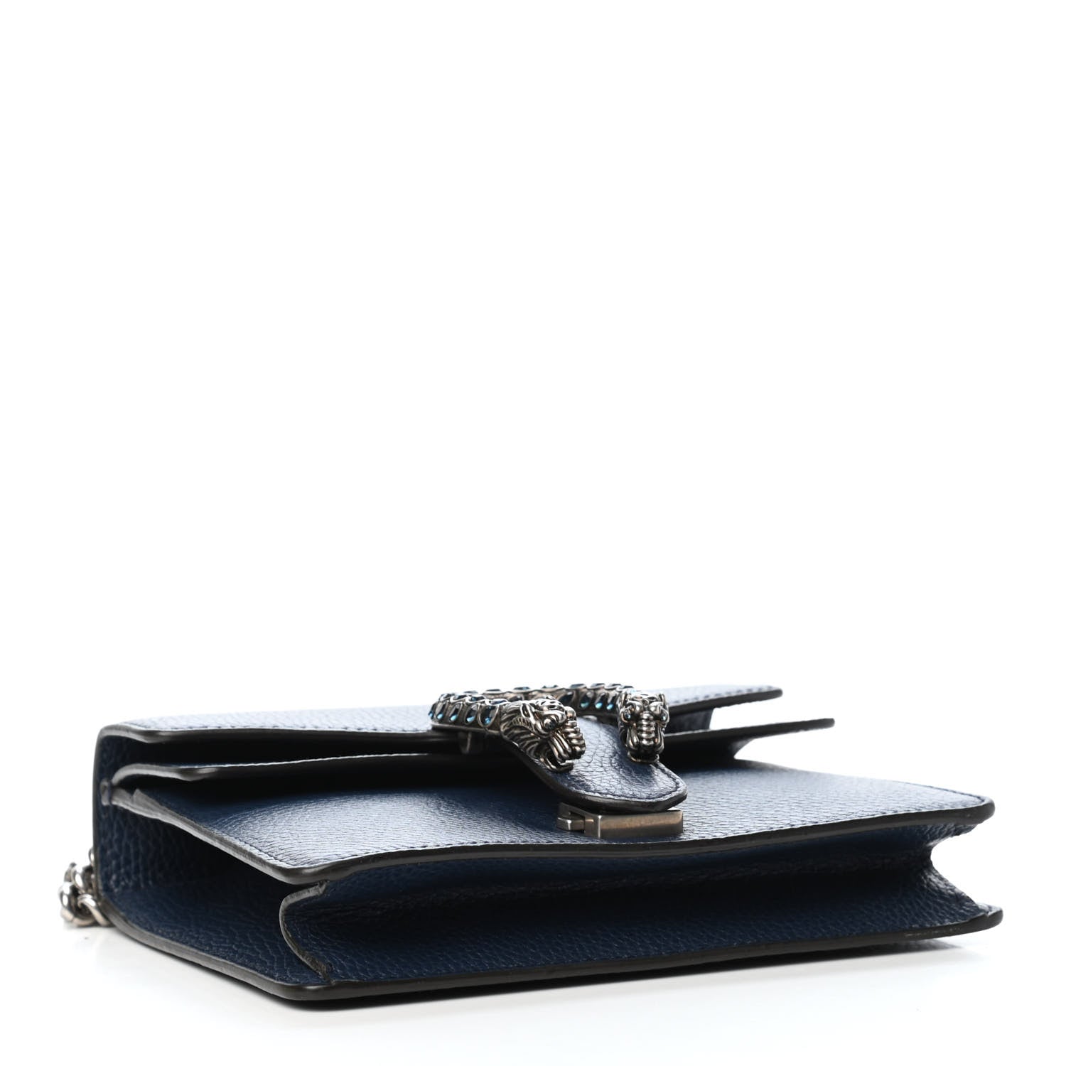 Gucci Dollar Calfskin Crystal Mini Dionysus Shoulder Bag Blue Agata Montana Sapphire 3 of 4