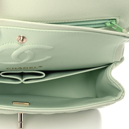 Chanel Caviar Quilted Small Double Flap Light Green 5 of 11