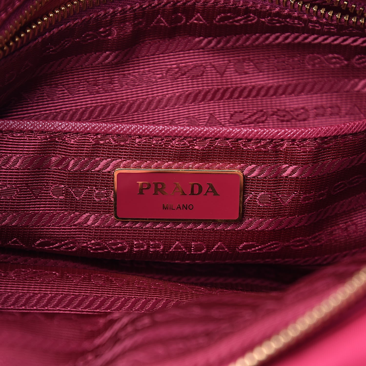 Prada Saffiano Tessuto Nylon Shopping Satchel Ibisco 6 of 12