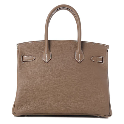 Hermes Taurillon Clemence Birkin 30 Etoupe 4 of 34