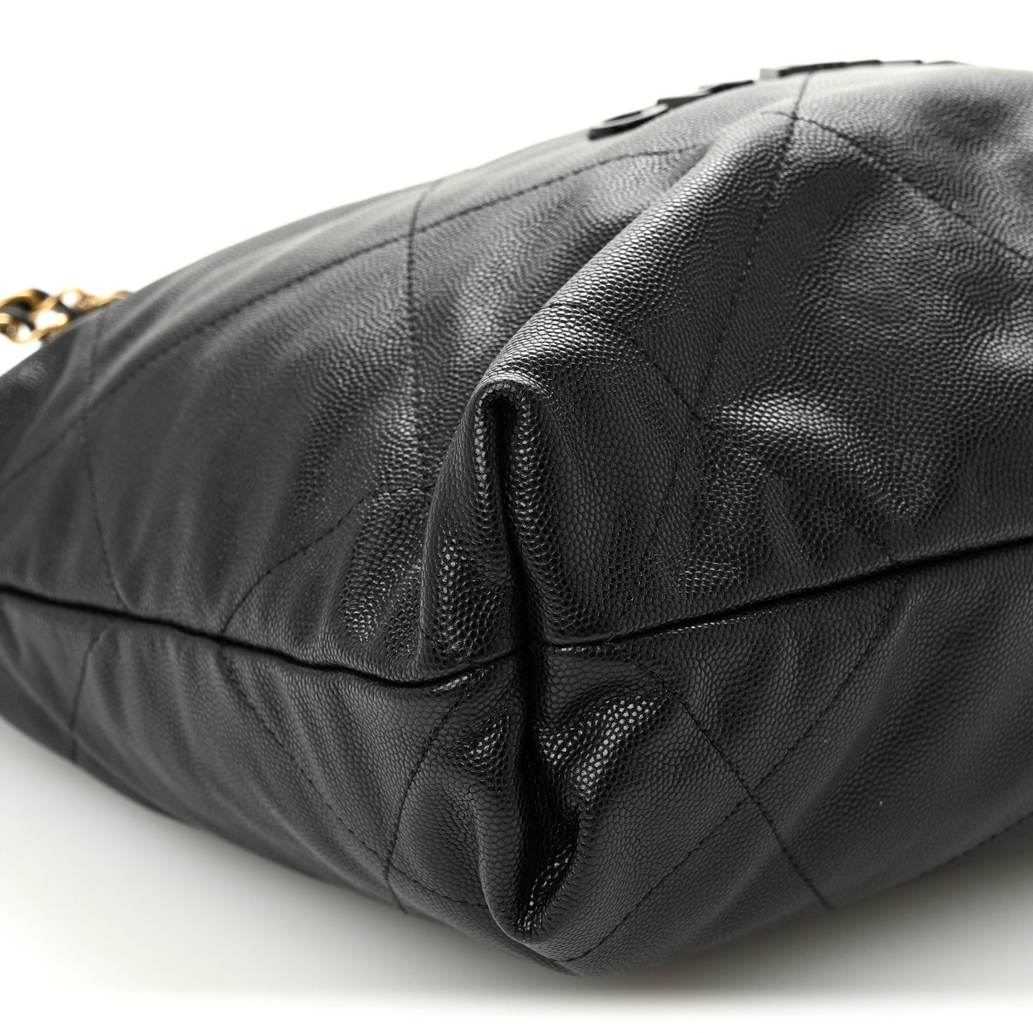 Chanel Shiny Caviar Quilted Monochrome Small Chanel 22  Black 9 of 10