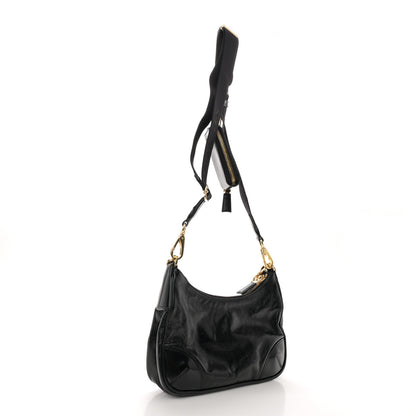 Prada Patent Naplak Re-Edition 2005 Shoulder Bag Black 3 of 11
