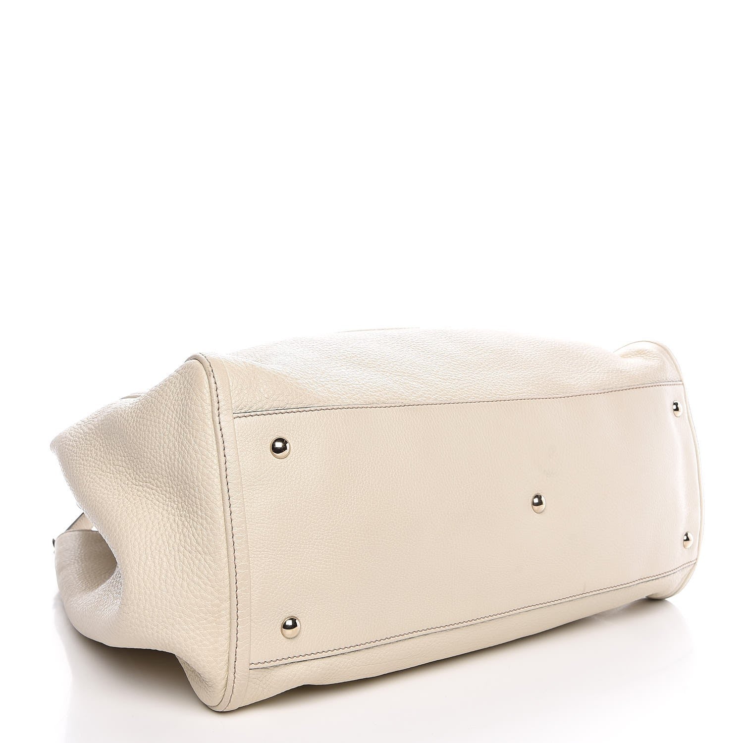 Gucci Pebbled Calfskin Large Soho Shoulder Bag Off White 4 of 9