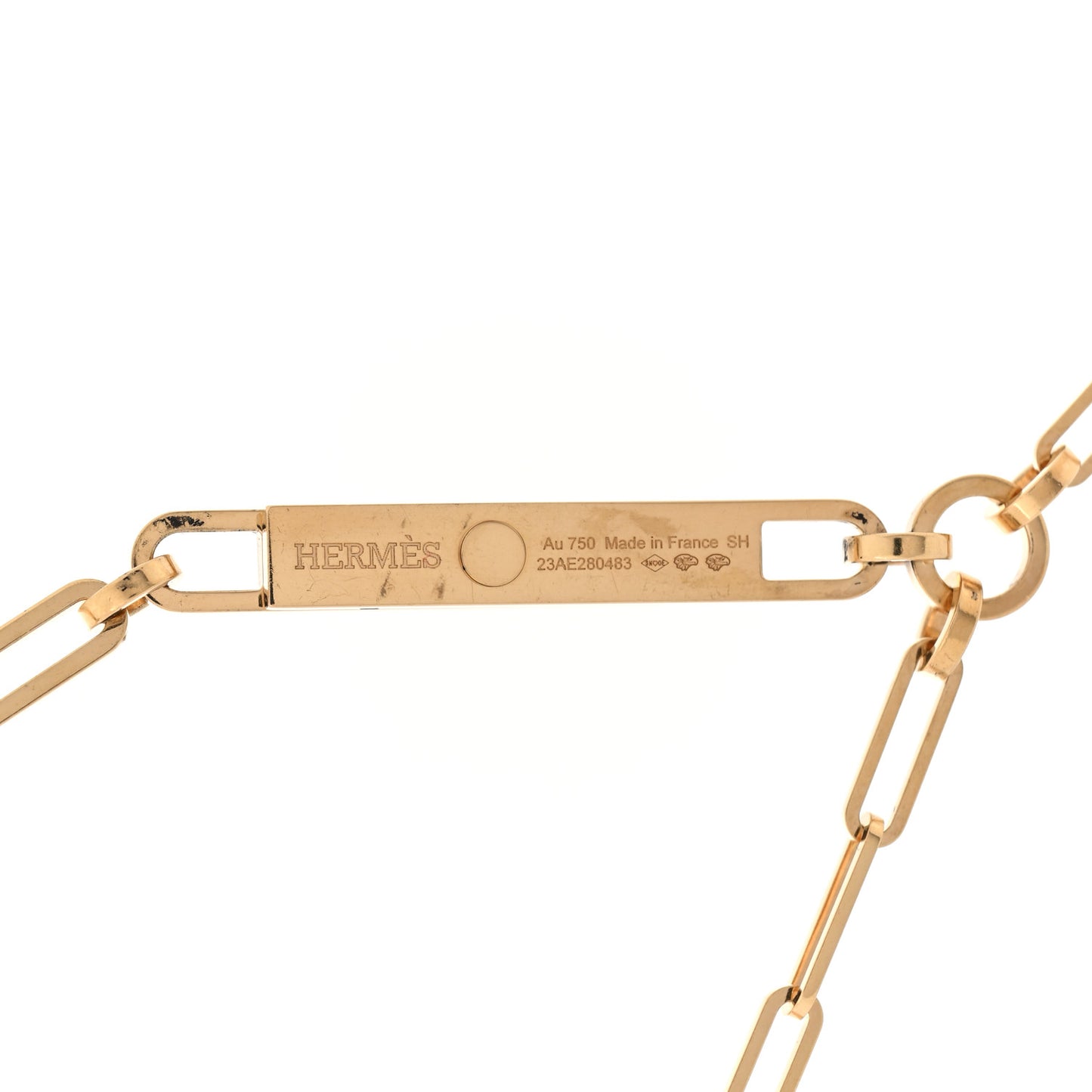 18K Yellow Gold Diamond Pave PM Kelly Chaine Lariat Necklace
