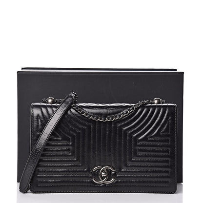Chanel Glazed Calfskin Quilted Medium Korean Garden Flap Black 12 of 12