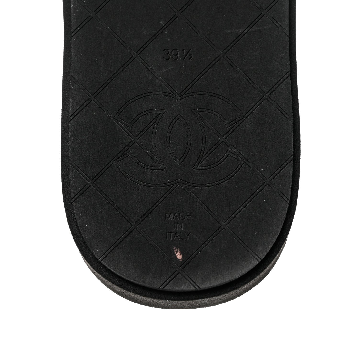 Chanel Lambskin Quilted Padded Charms Thong Sandals 39.5 Black 6 of 8