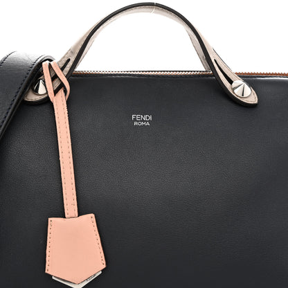 Fendi Vitello Dolce 4 Color Medium By The Way Multicolor Boston Bag Blue Notte Baby Pink 8 of 16