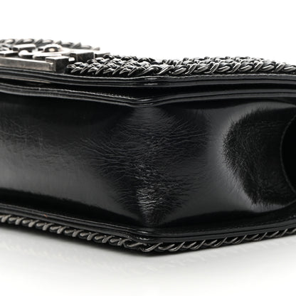 Chanel Glazed Calfskin Quilted Small Boy Chained Flap Black 10 of 11