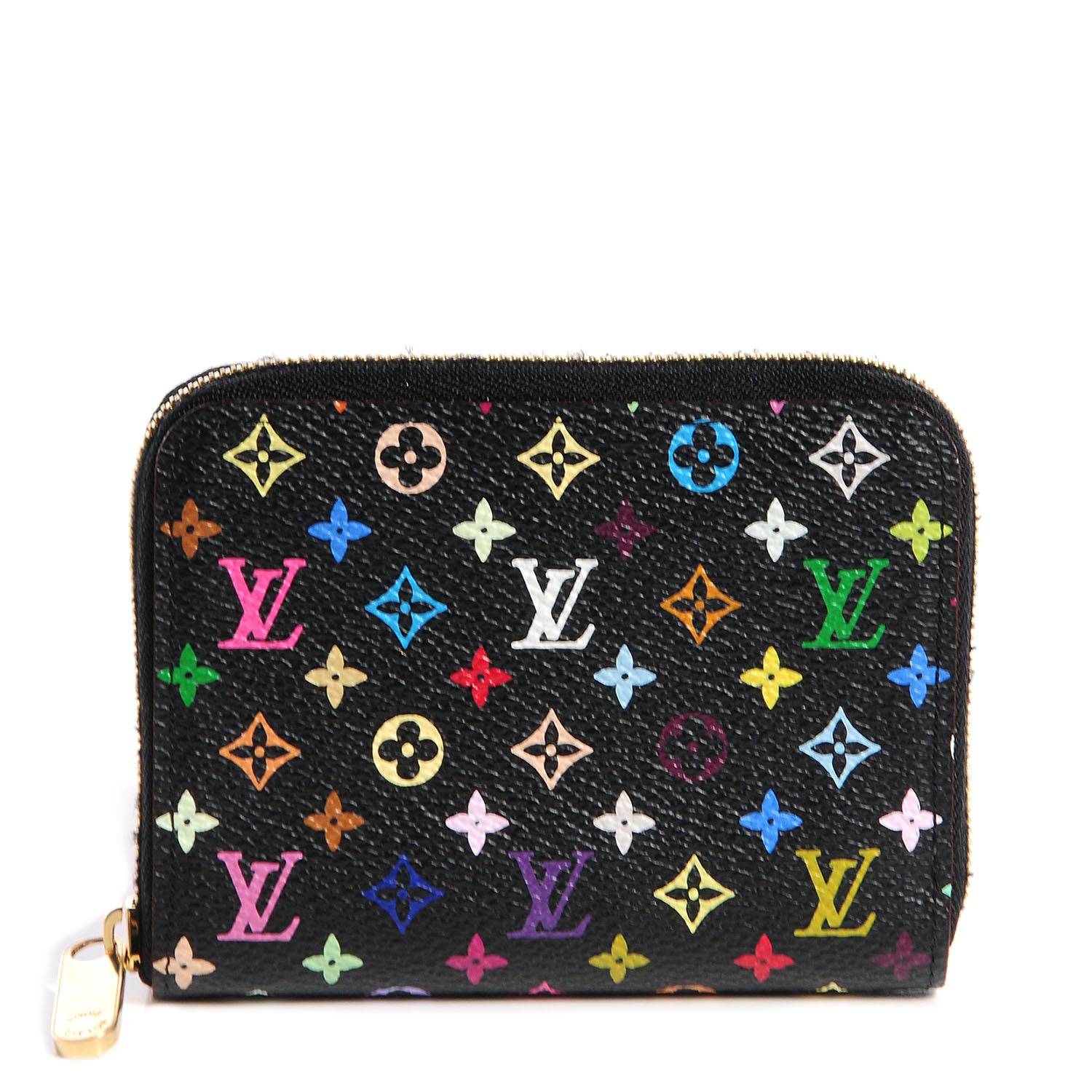 Louis Vuitton Monogram Multicolor Zippy Coin Purse Black Violet 1 of 8