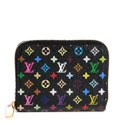 Louis Vuitton Monogram Multicolor Zippy Coin Purse Black Violet 1 of 8