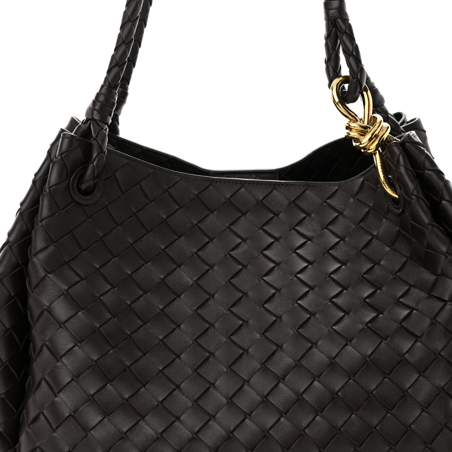 Nappa Intrecciato Large Andiamo Parachute Shoulder Bag Fondant