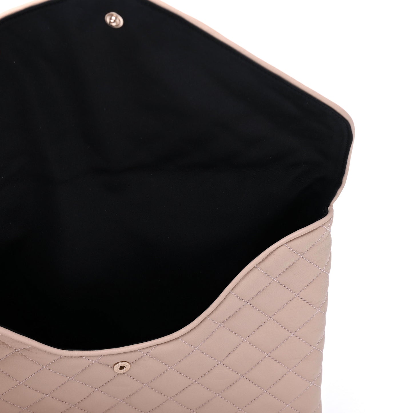 Lambskin Quilted Cap Toe Slipper With Pouch 37 Pink Black
