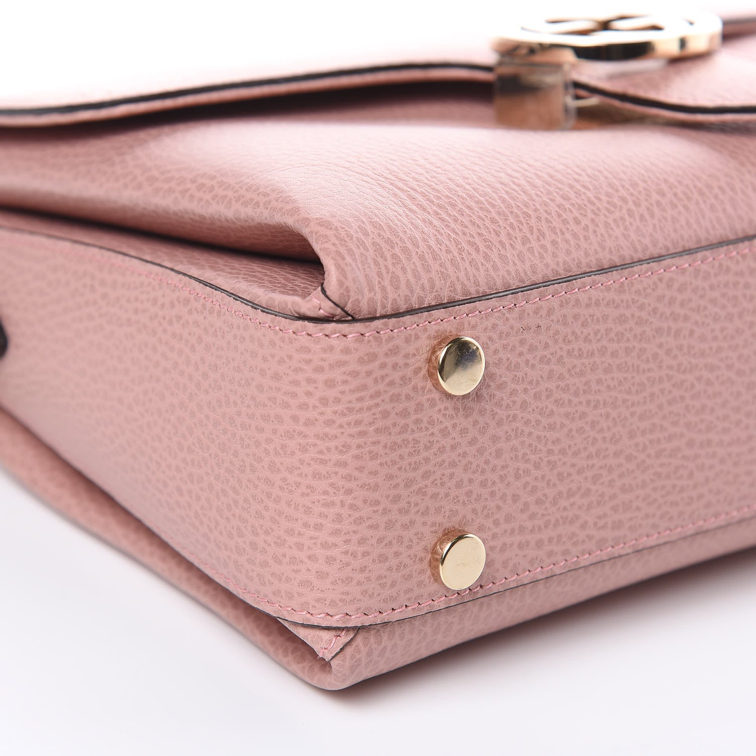 Gucci Dollar Calfskin Interlocking G Top Handle Shoulder Bag Soft Pink 8 of 9