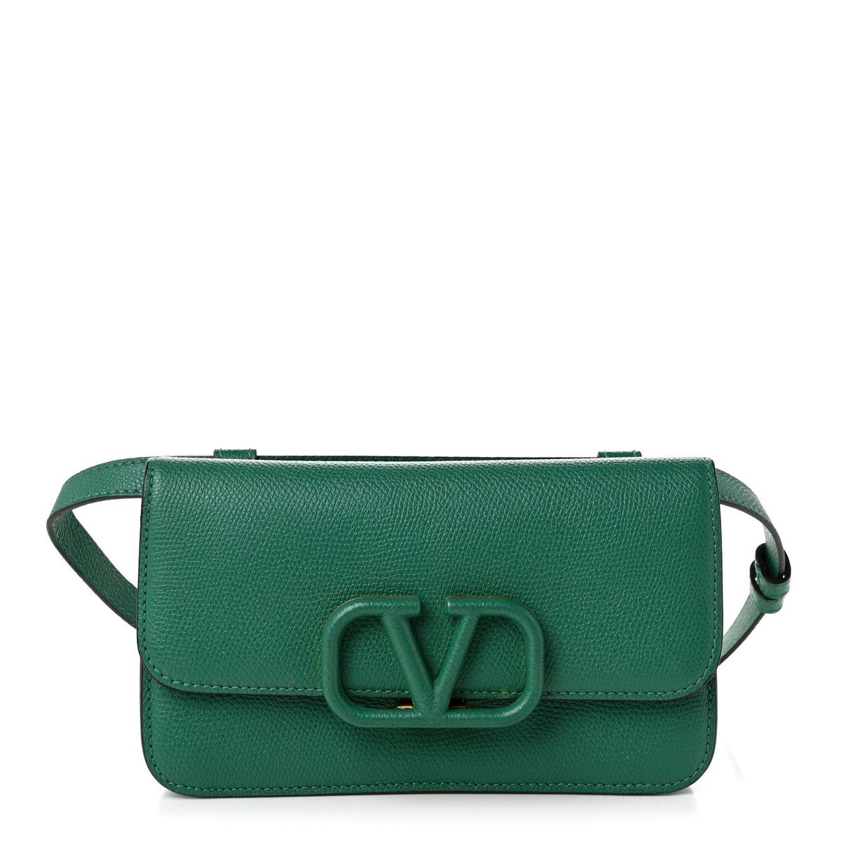 Valentino Garavani Grainy Calfskin VSling Belt Bag English Green 1 of 11