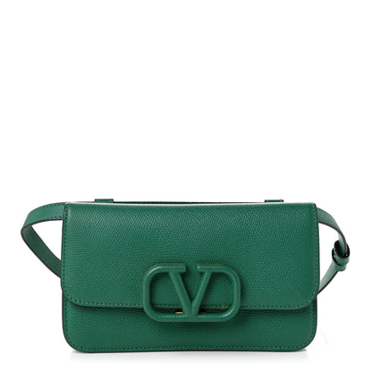 Valentino Garavani Grainy Calfskin VSling Belt Bag English Green 1 of 11