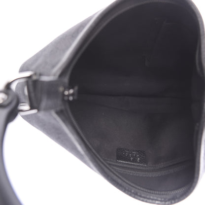 Gucci Denim Monogram Abbey D Ring Hobo Black 5 of 8