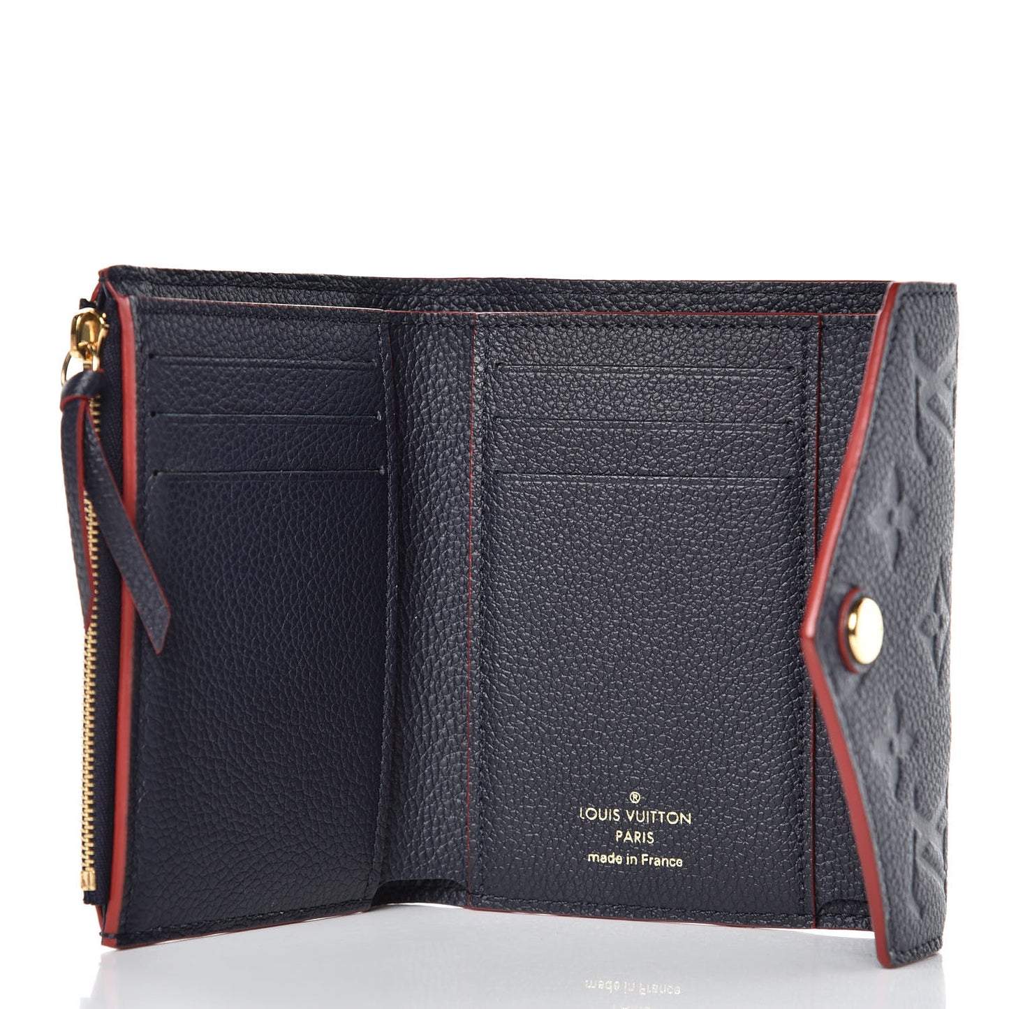 Empreinte Victorine Wallet Marine Rouge