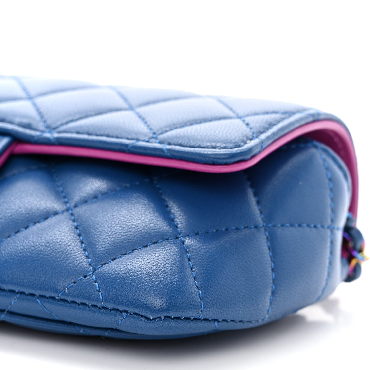 Chanel Lambskin Quilted Glasses Case with Chain Dark Blue 12 of 12