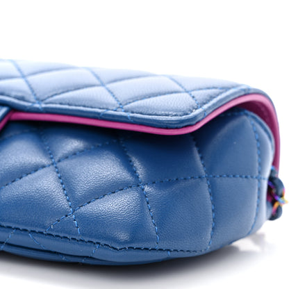 Chanel Lambskin Quilted Glasses Case with Chain Dark Blue 12 of 12