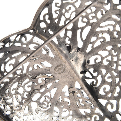 Chanel Ruthenium CC Heart Brooch 4 of 5