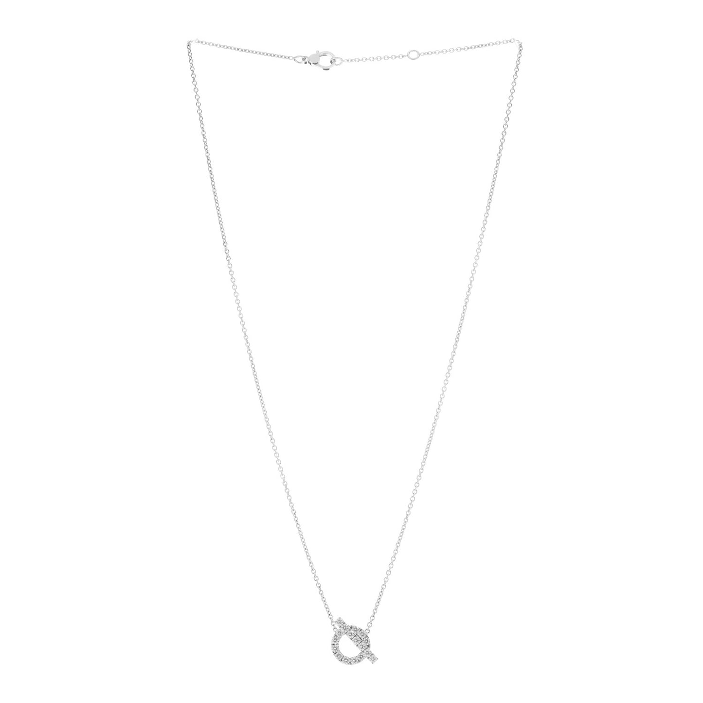 18K White Gold Diamond Finesse Pendant Necklace