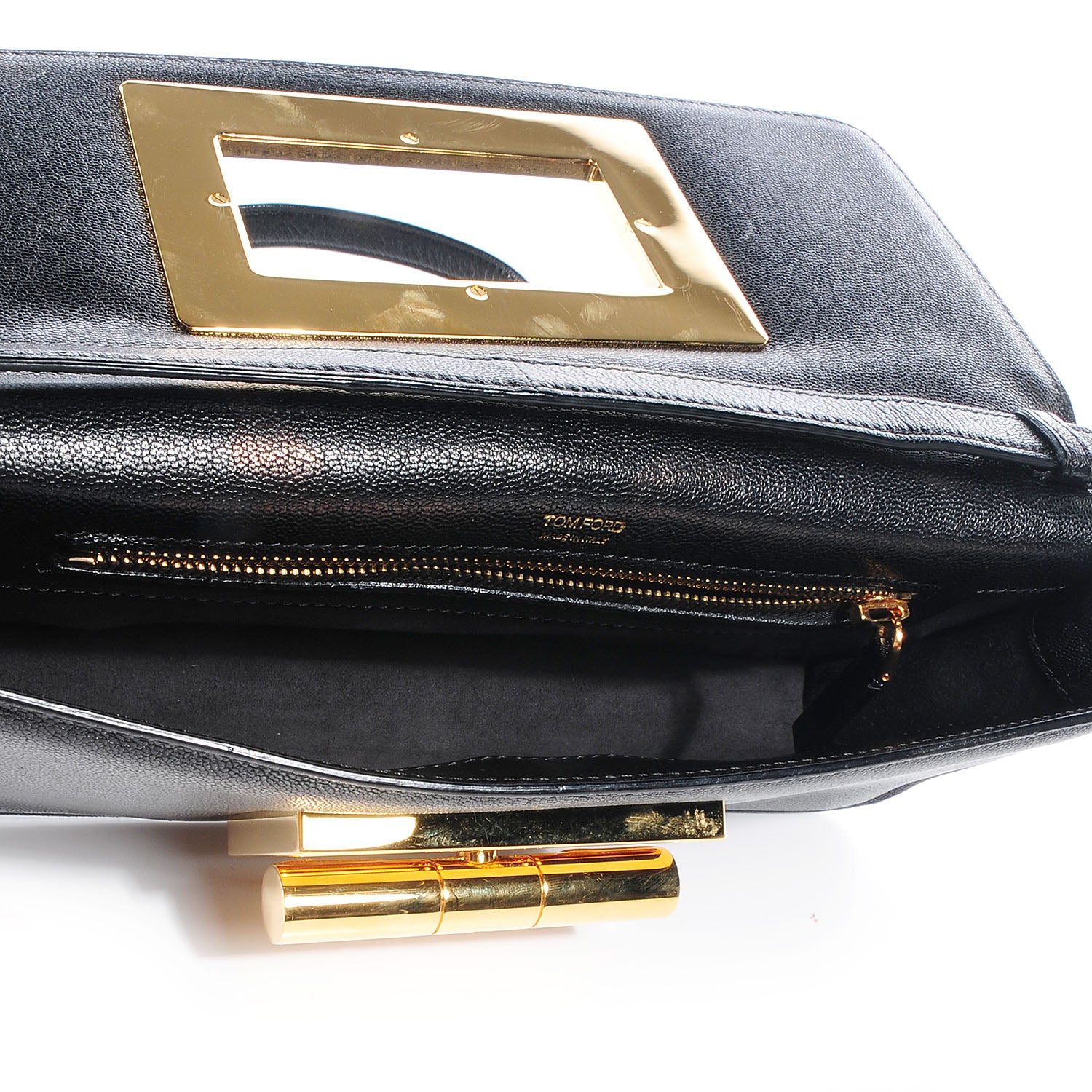 Tom Ford Calfskin Natalia East-West Shoulder Bag Black 5 of 7