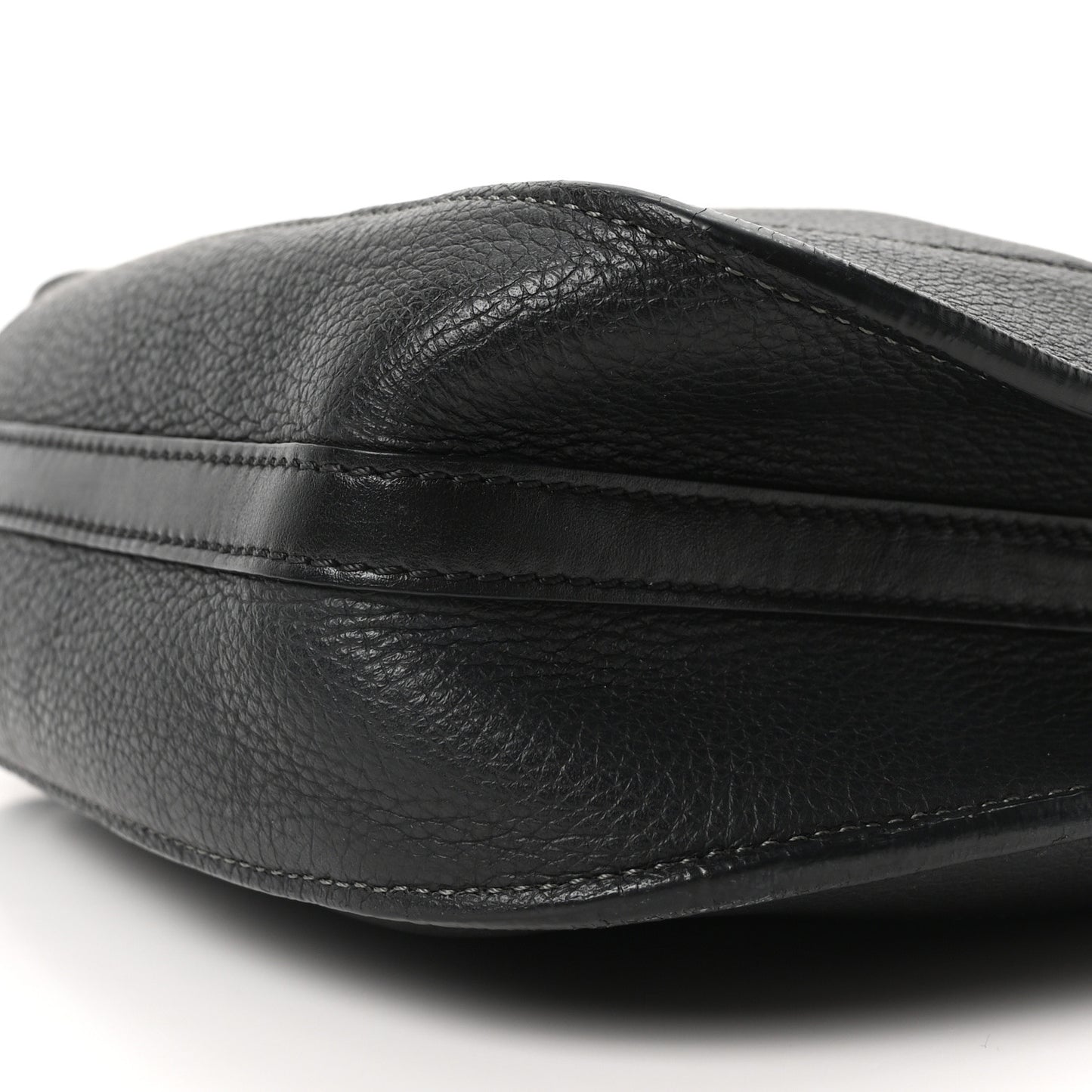 Grained Calfskin Mini Hayley Hobo Black